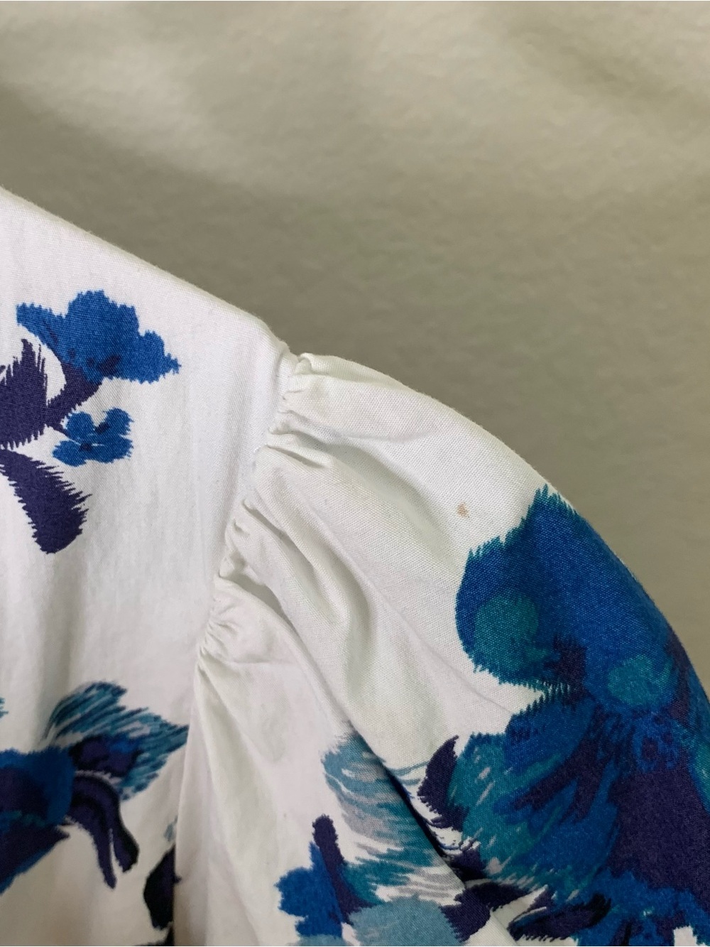 Anthropologie The Somerset Blue Floral Cotton Mini Dress Size Large - Picture 10 of 11